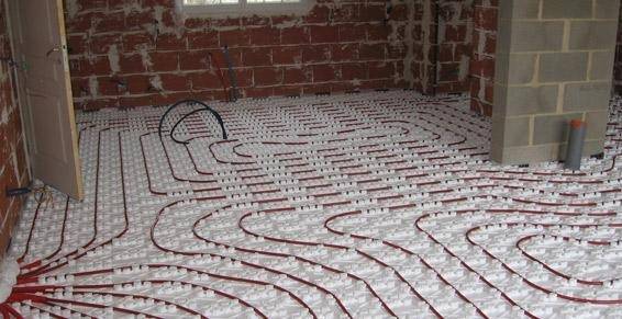 Installation circuit de chauffage sur plancher chauffant